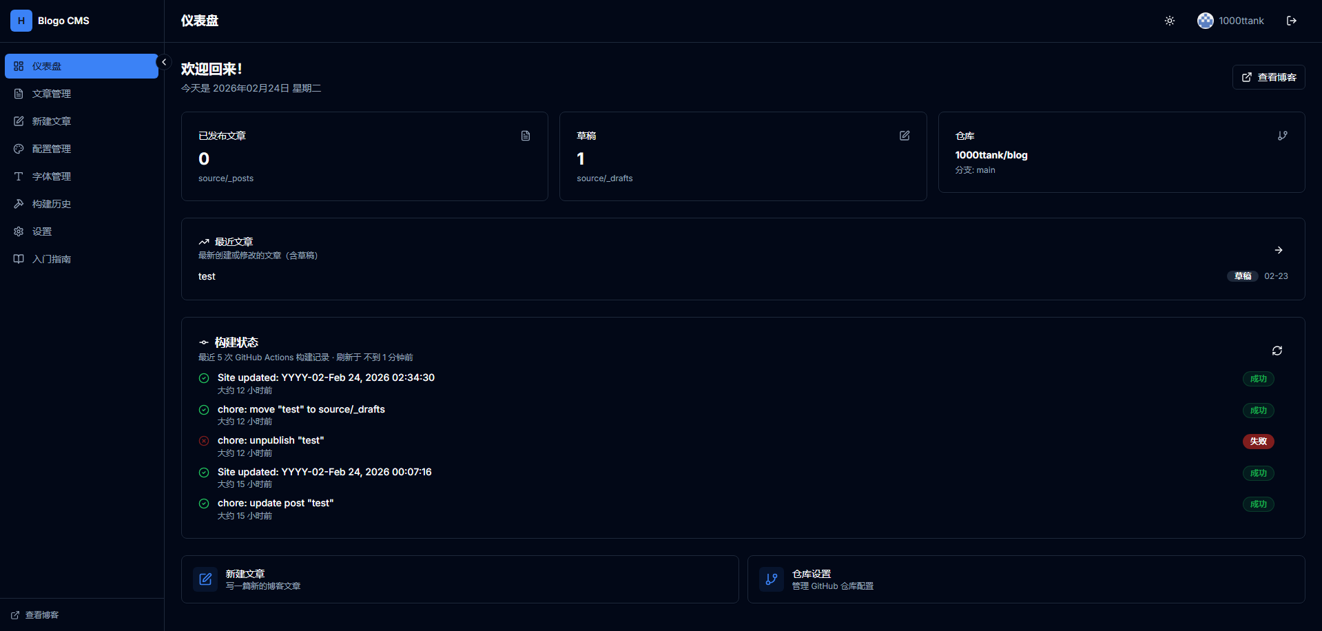 Blogo CMS 应用截图